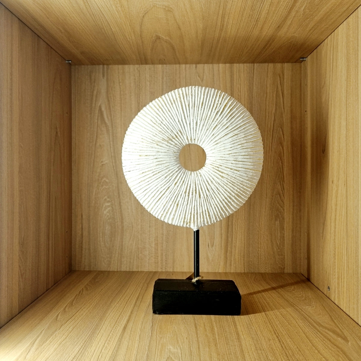Escultura Minimalista Aro Blanco