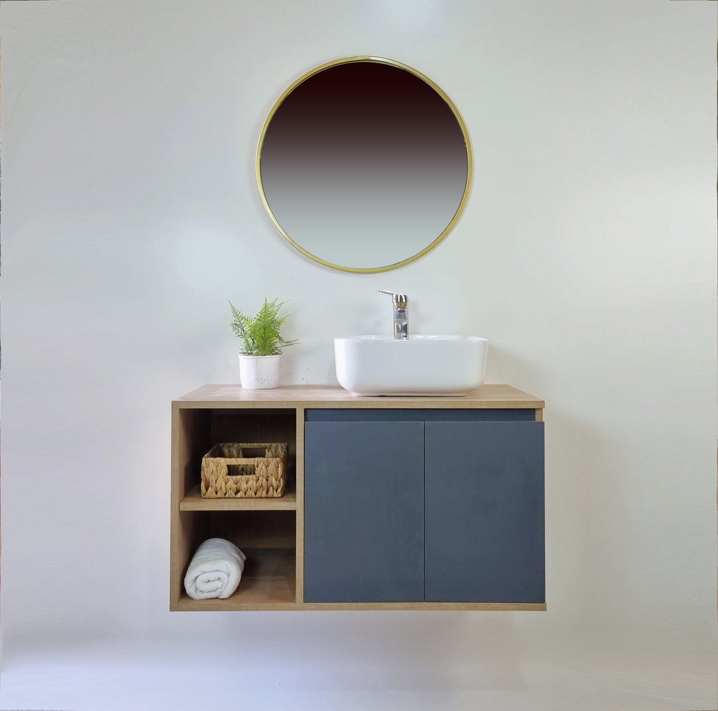 mueble vanitorio con lavamanos
