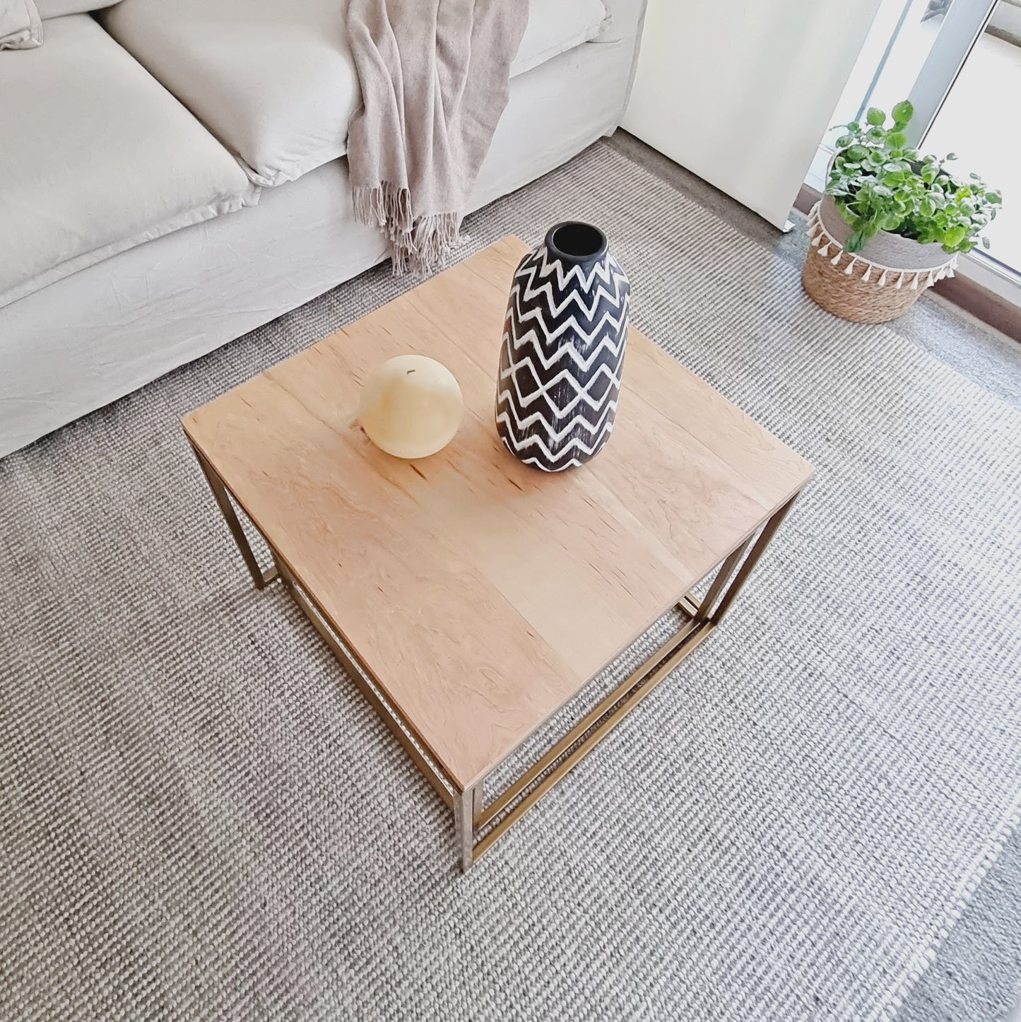 mesa de centro madera lenga