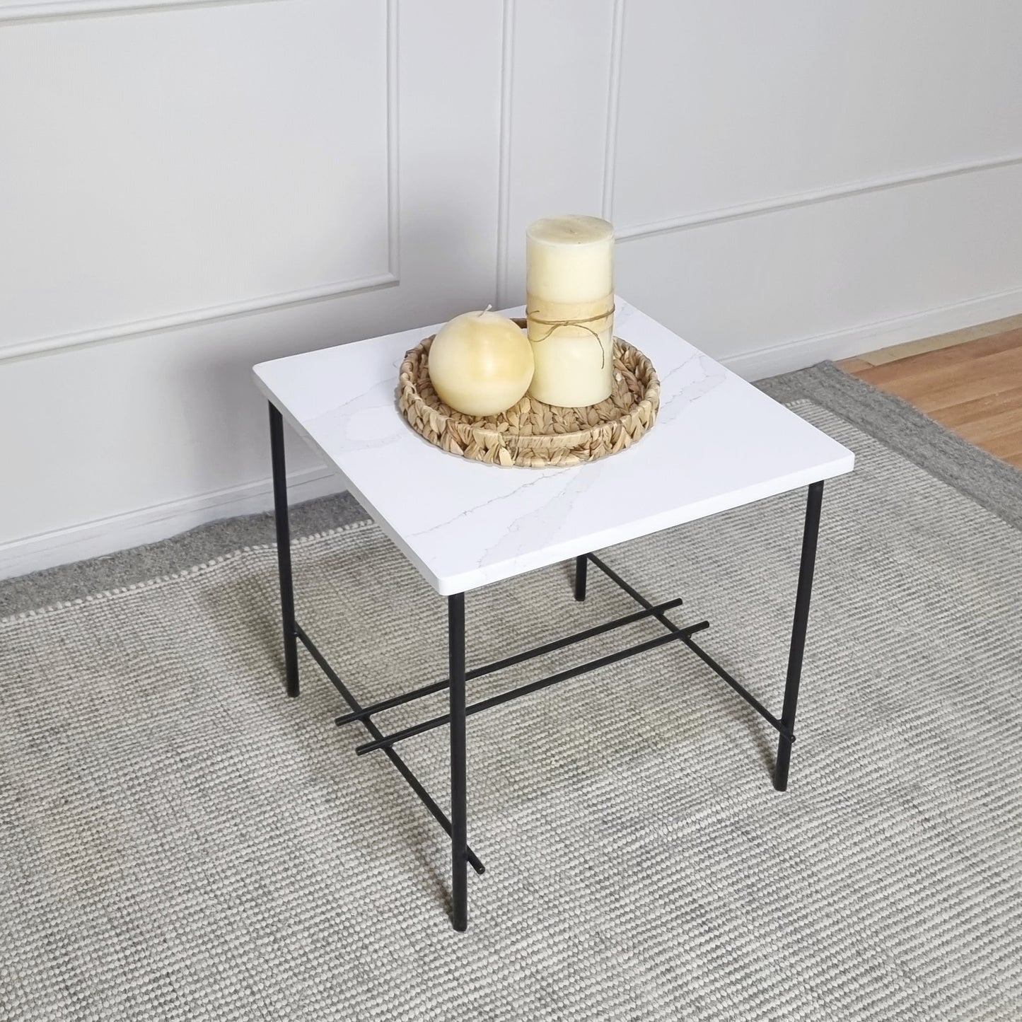 mesa de centro cuadrada marmol