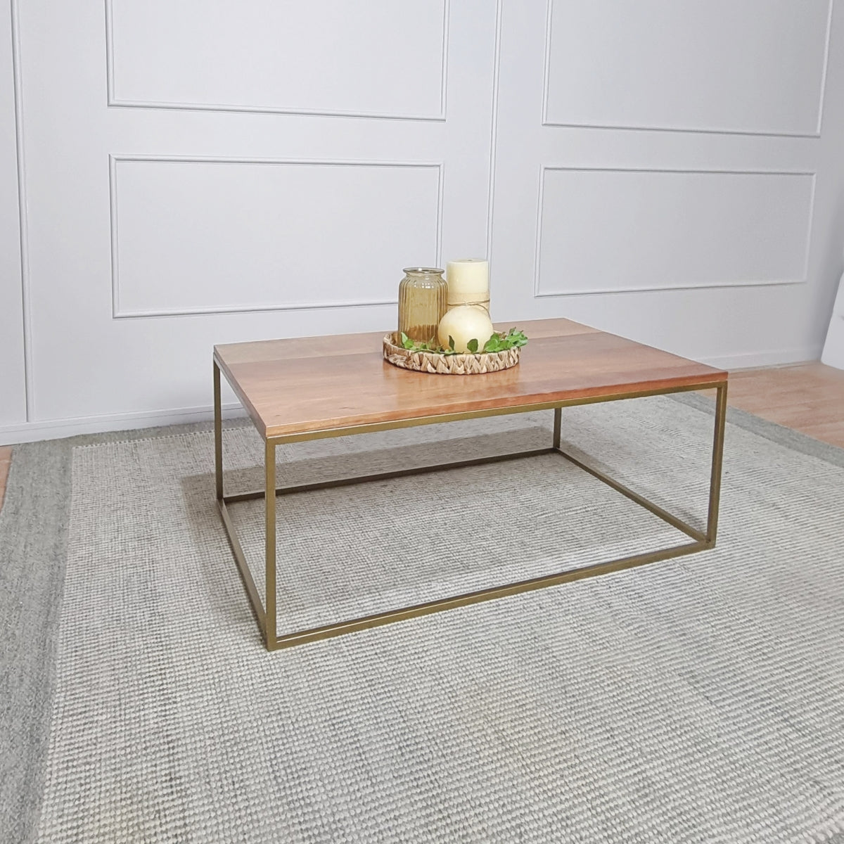 mesa de centro rectangular madera