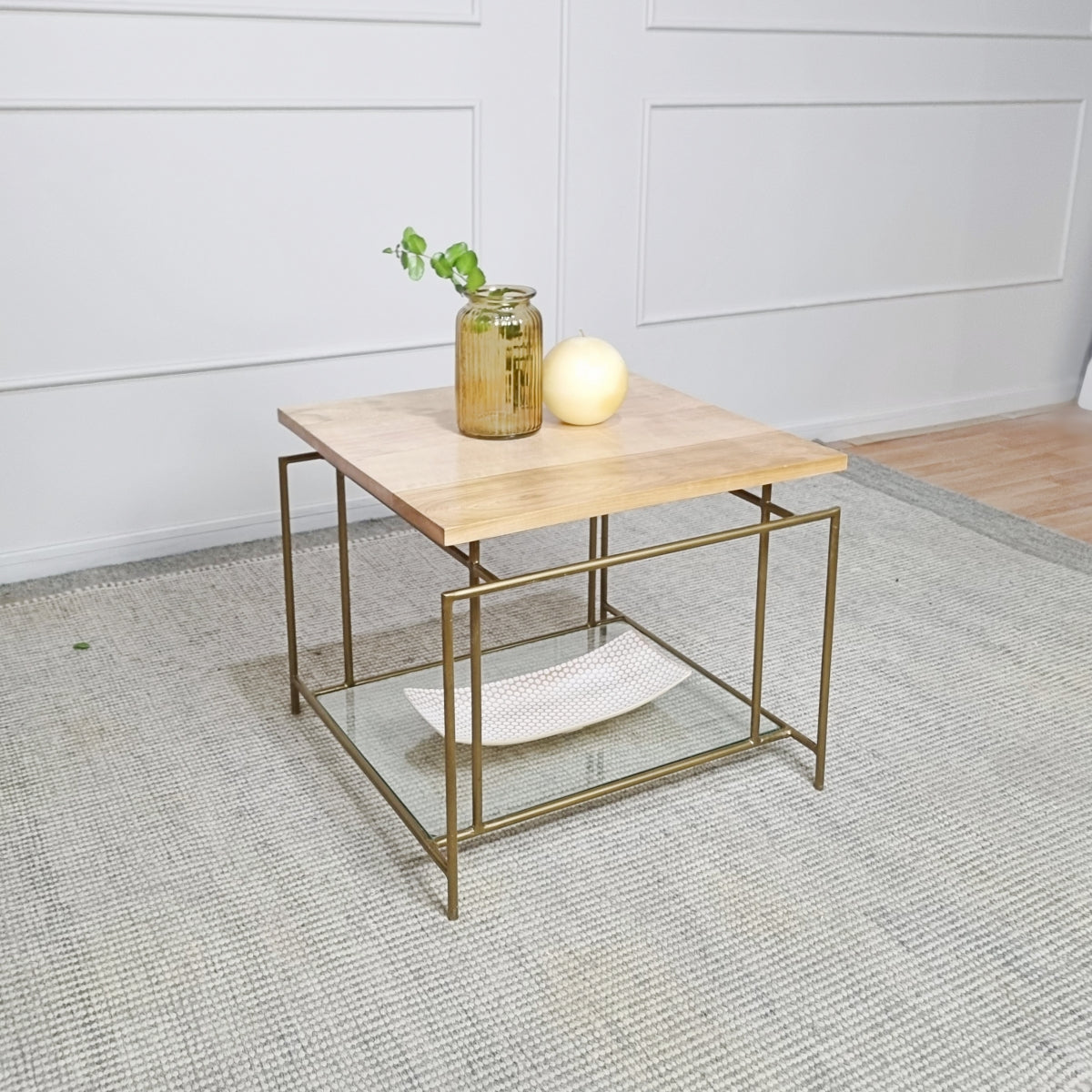 Mesa de centro cuadrada madera