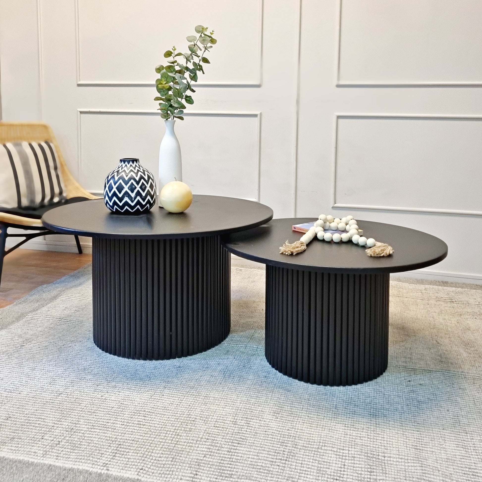 mesa de centro duo negra