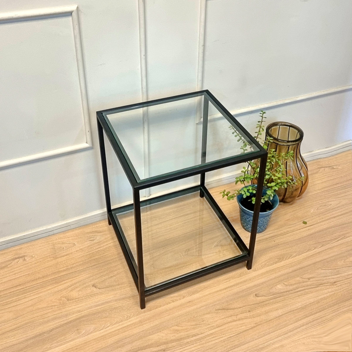 mesa lateral vidrio