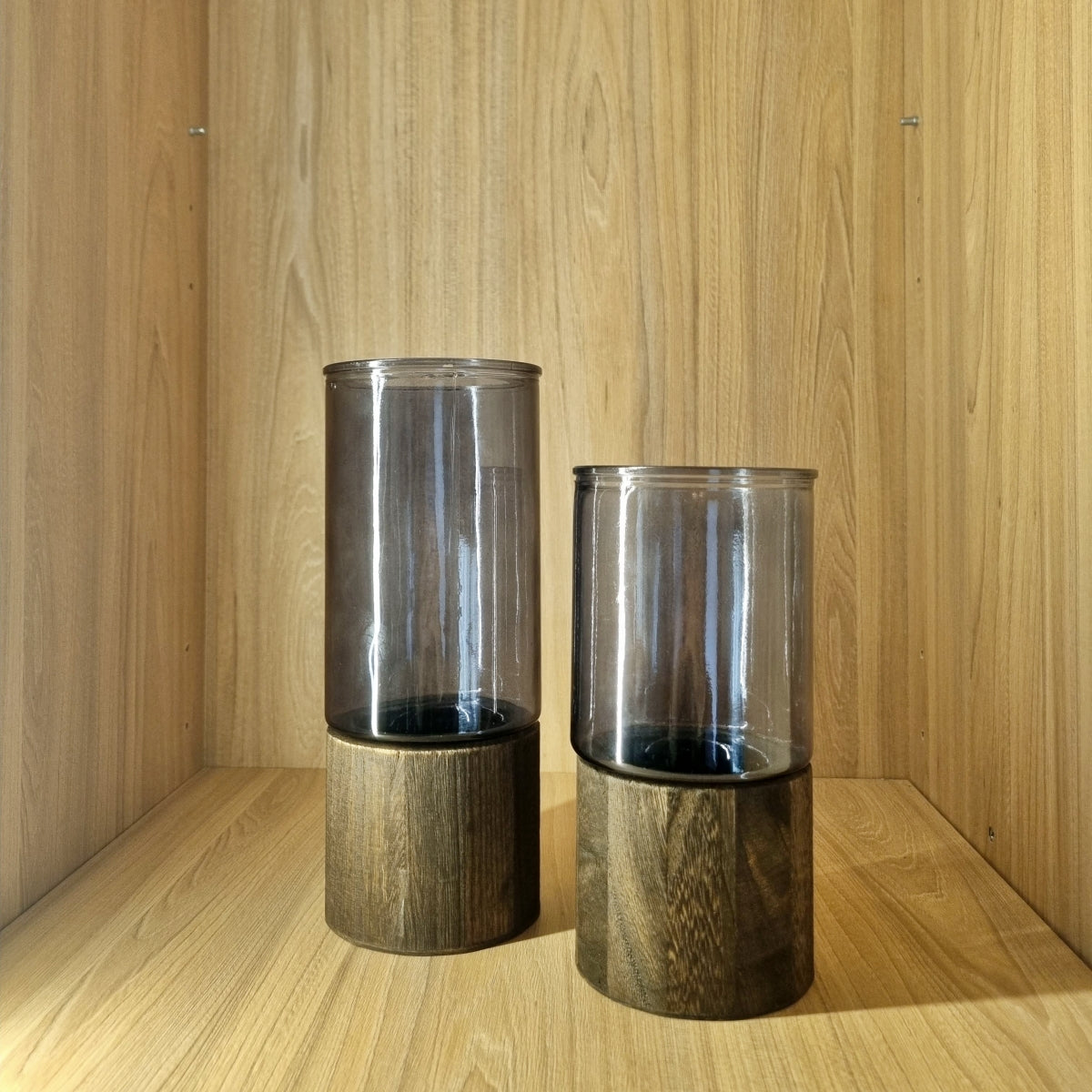 Florero Gris / Madera M