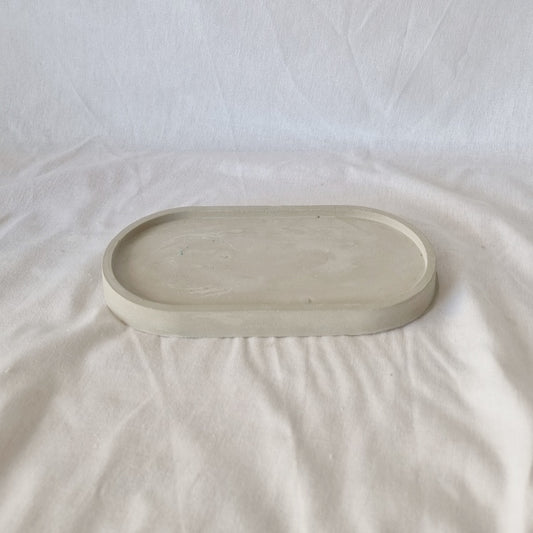 Bandeja Decorativa de Cemento Ovalada