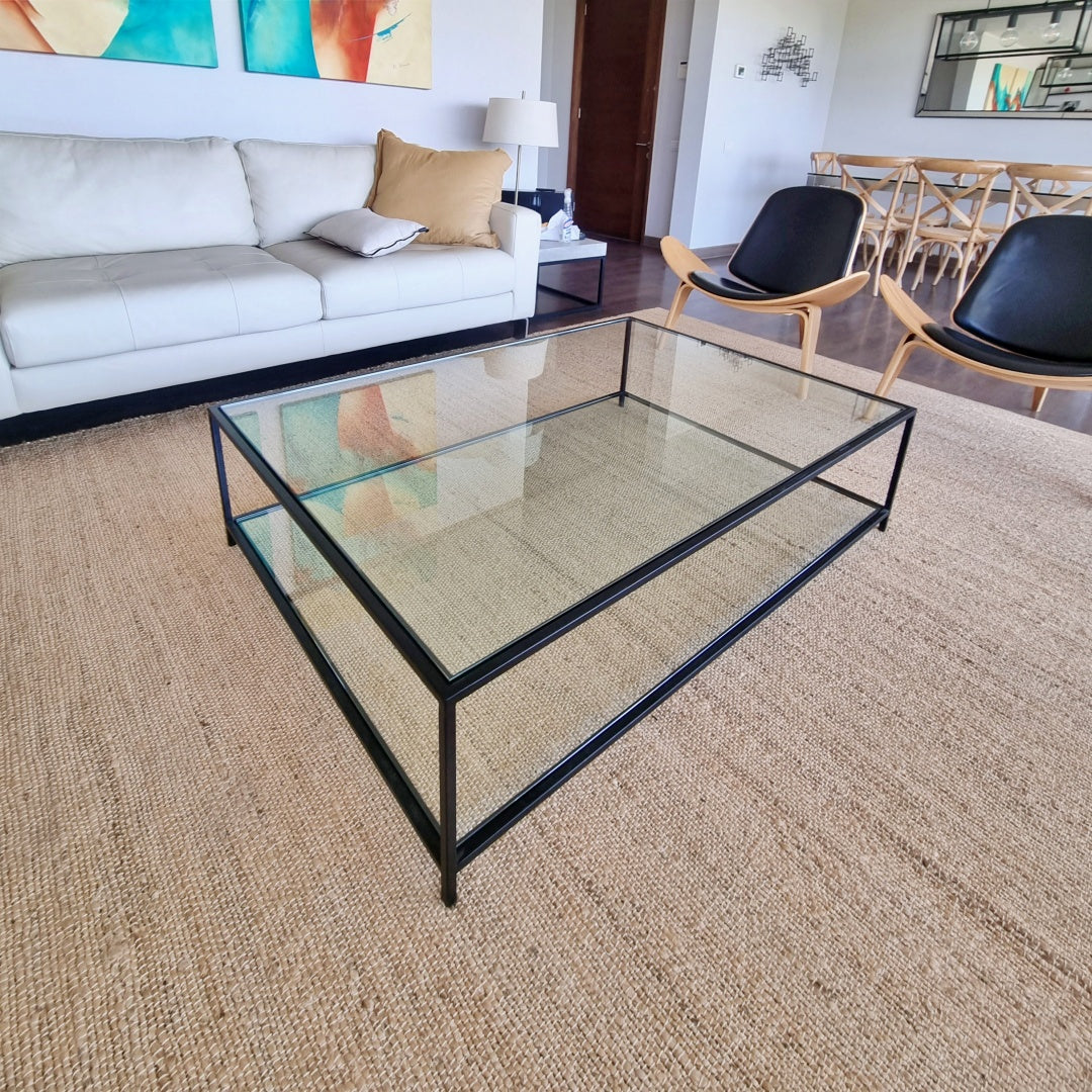 Mesa de Centro Vidrio/Metal MCF09